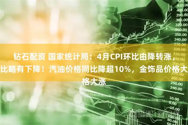 钻石配资 国家统计局：4月CPI环比由降转涨，同比略有下降！汽油价格同比降超10%，金饰品价格大涨